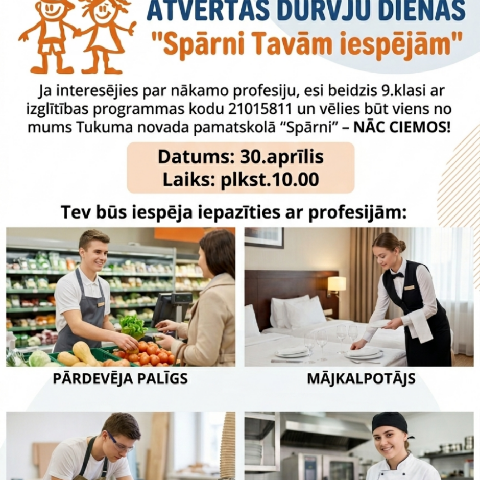 Afiša par atvērto durvju dienu